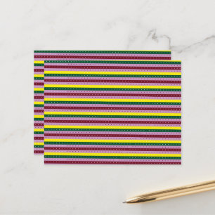 Striped Postcard   Colorful   Modern   Bold