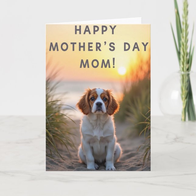 Striped Puppy Love Greeting Card (Front)