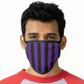 Striped Purple and Black Face Mask (Worn Him)