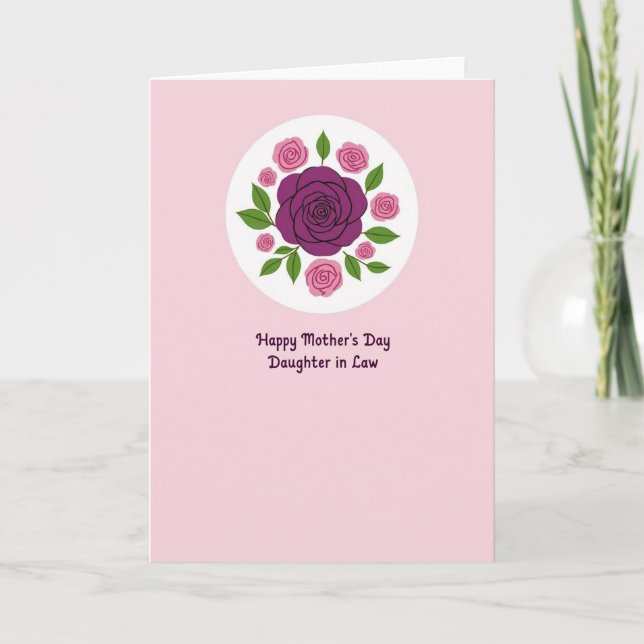 Striped Purple Flower Note Card (Front)