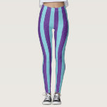 Striped purple leggings<br><div class="desc">A blue and purple striped design</div>