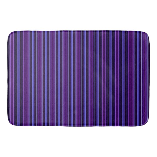 Striped Purples Bathroom Mat (Front)
