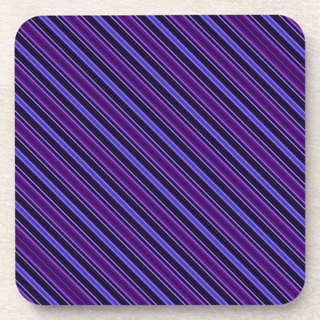 Striped Purples Coaster (Front)