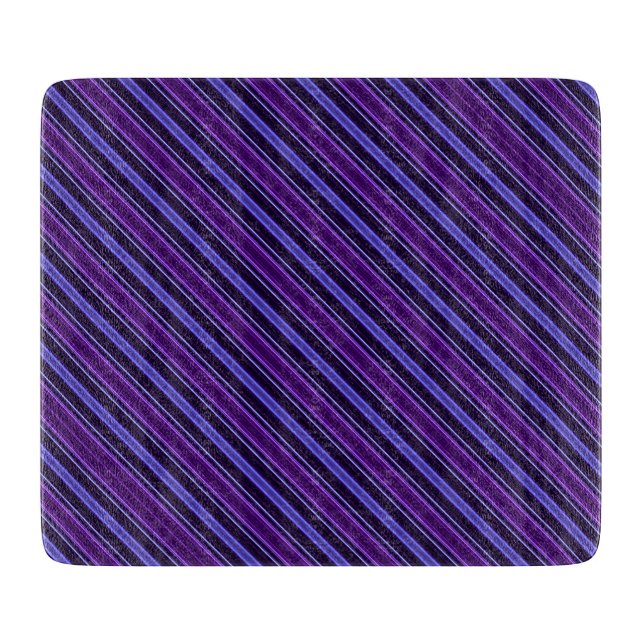 Striped Purples Cutting Board (Front)