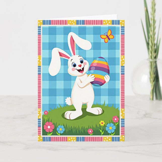 Striped Rabbit Joy Card (Front)