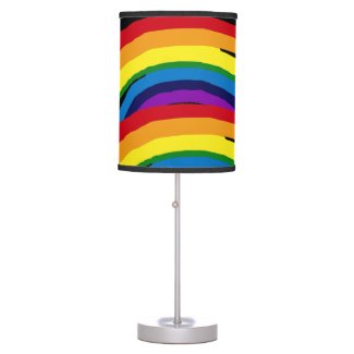 Striped Rainbow Abstract Lamp