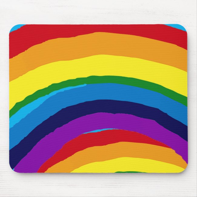 Striped Rainbow Abstract Mousepad