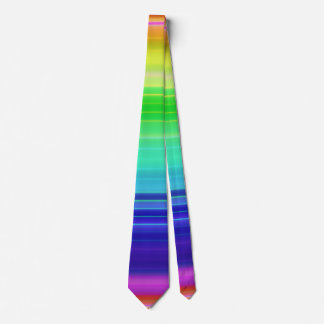 Striped Rainbow Background Gradient Neck Tie