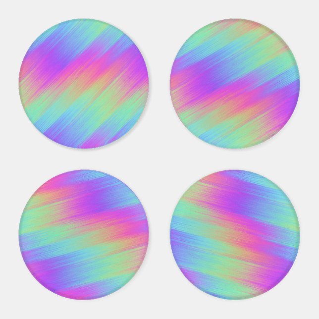 striped rainbow blend : coaster set (Set)