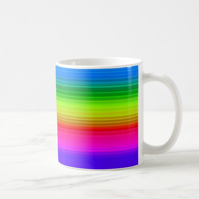 Striped rainbow coffee mug (Right)