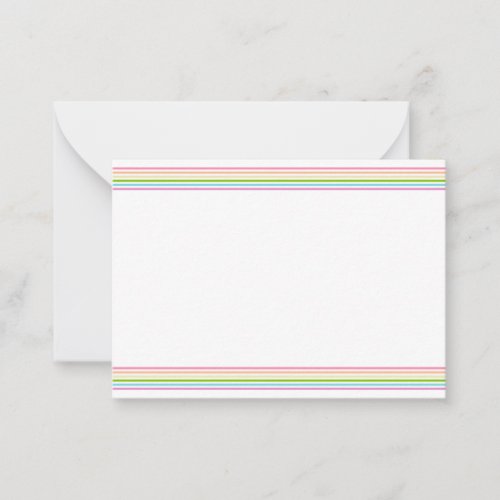 Striped Rainbow Colors Blank Template Elegant