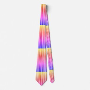 Striped rainbow colors neck tie