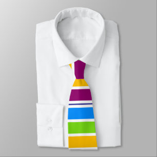 Striped Rainbow Coloured Neck Tie