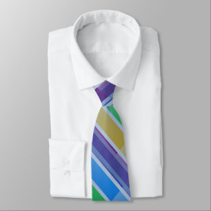 Striped Rainbow Coloured Tie