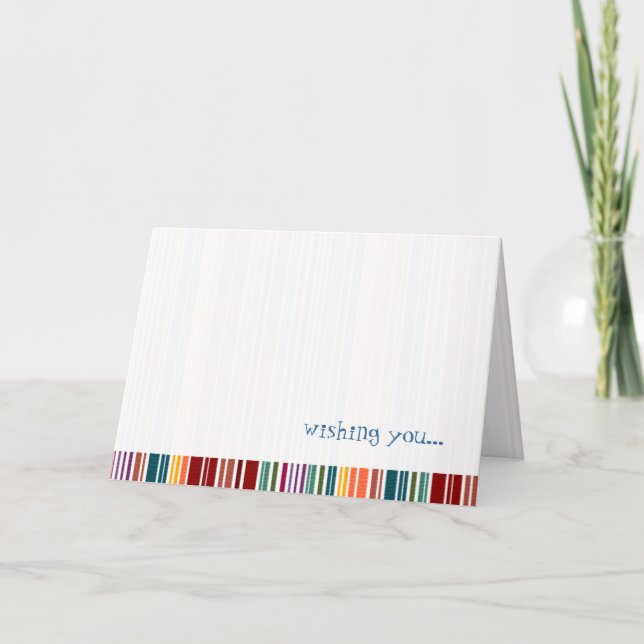 Striped Rainbow | Greeting Card | Customizable (Front)