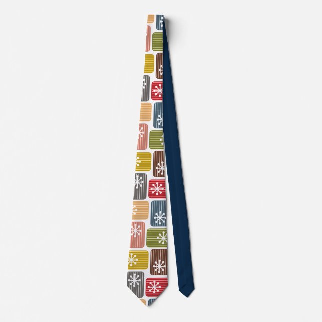 Striped Rectangles Neck Tie (Front)