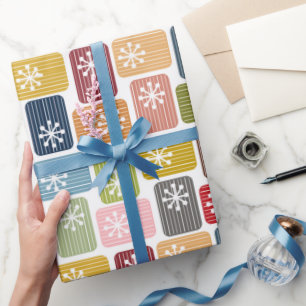 Striped Rectangles Wrapping Paper