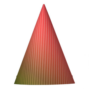 Striped, red , green , gradient party hat