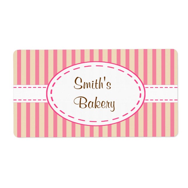 Striped Retro Business Labels (Front)