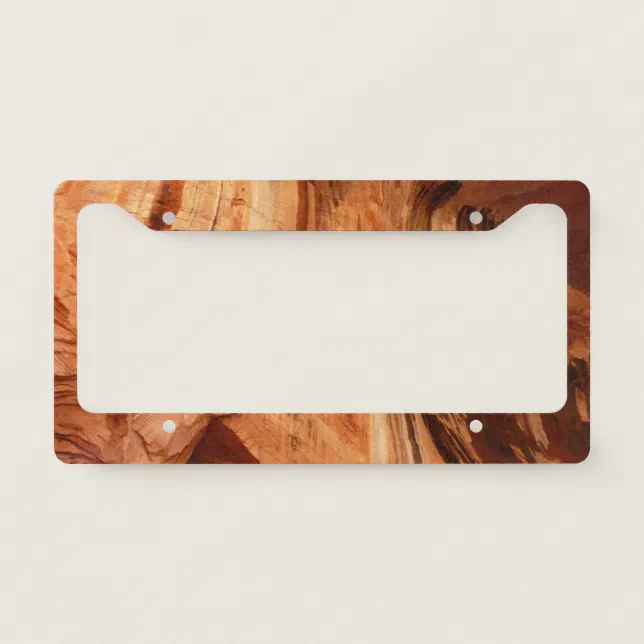 Striped Rock of Double Arch Alcove I from Zion License Plate Frame | Zazzle
