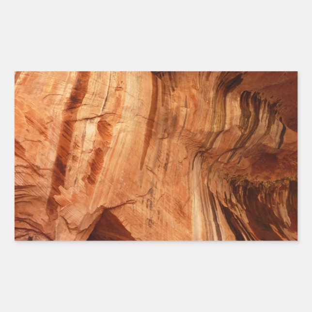 Striped Rock of Double Arch Alcove I from Zion Rectangular Sticker (Front)