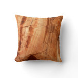 Striped Rock of Double Arch Alcove I Throw Pillow