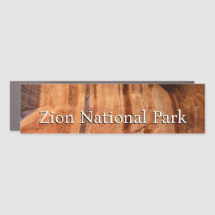 Striped Rock of Double Arch Alcove II at Zion Car Magnet