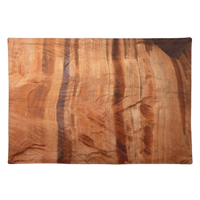 Striped Rock of Double Arch Alcove II at Zion Cloth Placemat (Front)