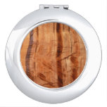 Striped Rock of Double Arch Alcove II at Zion Compact Mirror