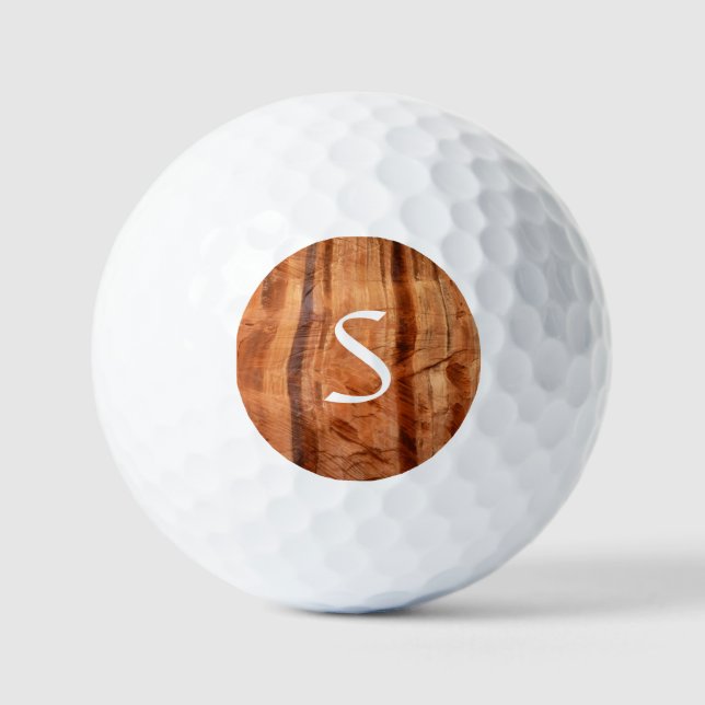 Striped Rock of Double Arch Alcove II at Zion Golf Balls (Front)