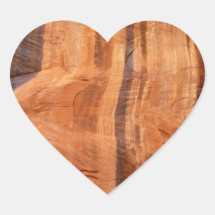 Striped Rock of Double Arch Alcove II at Zion Heart Sticker