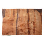 Striped Rock of Double Arch Alcove II at Zion Kitchen Towel