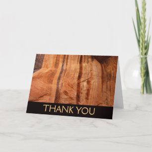 Striped Rock of Double Arch Alcove II at Zion Letterpress Thank You Card
