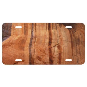 Striped Rock of Double Arch Alcove II at Zion License Plate