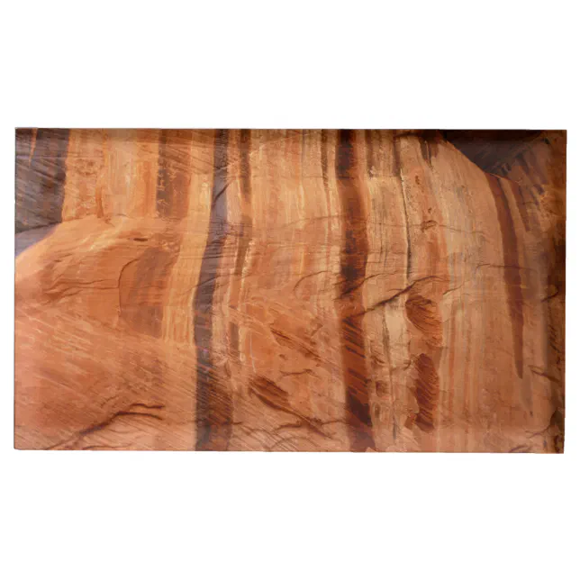 Striped Rock of Double Arch Alcove II at Zion Place Card Holder | Zazzle