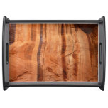 Striped Rock of Double Arch Alcove II at Zion Serving Tray