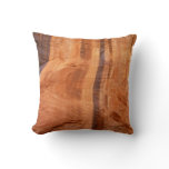 Striped Rock of Double Arch Alcove II at Zion Throw Pillow