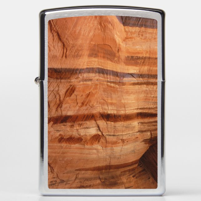 Striped Rock of Double Arch Alcove II at Zion Zippo Lighter (Front)