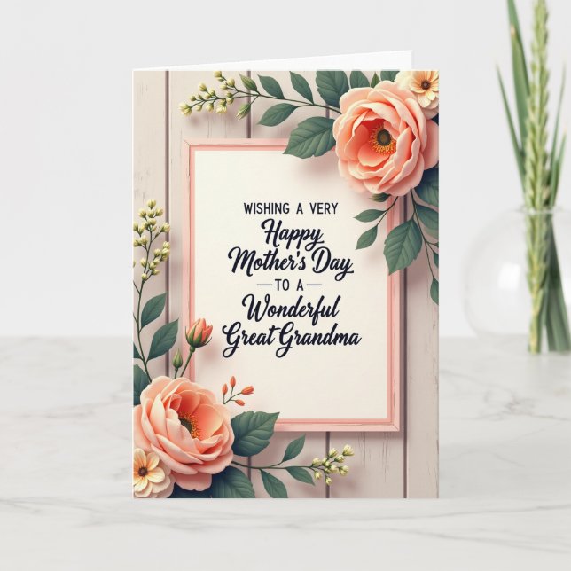 Striped Rose Garden Message Card (Front)