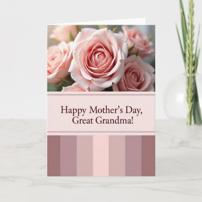 Striped Rose Petal Card (Front)