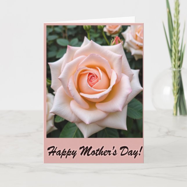 Striped Rose Petals Card (Front)