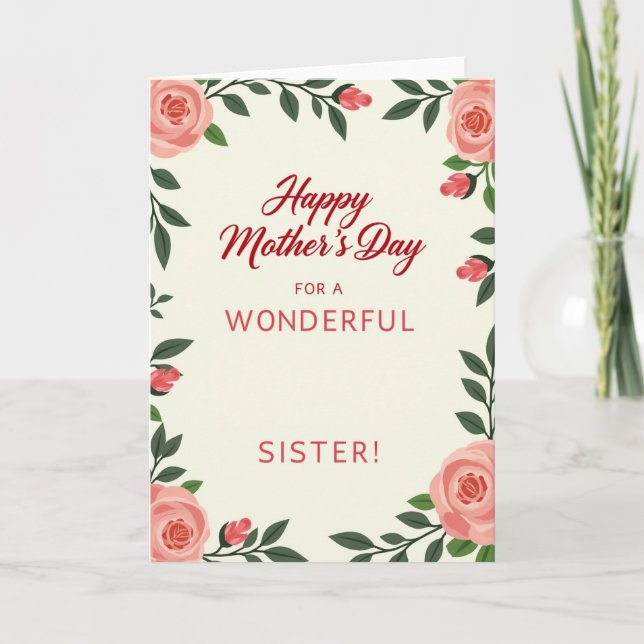 Striped Roses Occasion Family Card (Front)