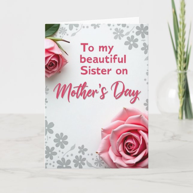 Striped Roses Special Day Card (Front)