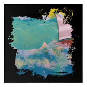 Striped Sail Paint Swatch Acrylic Print