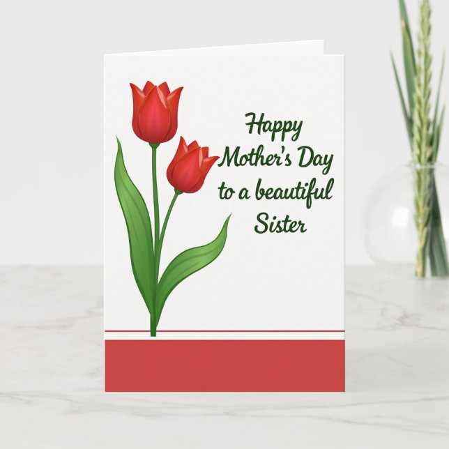 Striped Scarlet Blossom Card (Front)