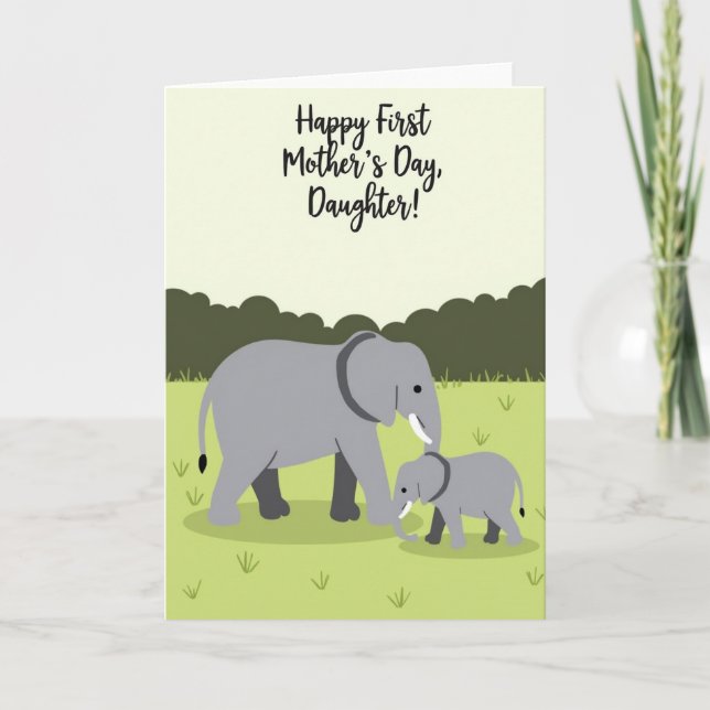 Striped Scene Mothers Day Card (Front)