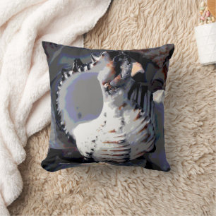 Striped Sea Shell Throw Pillow