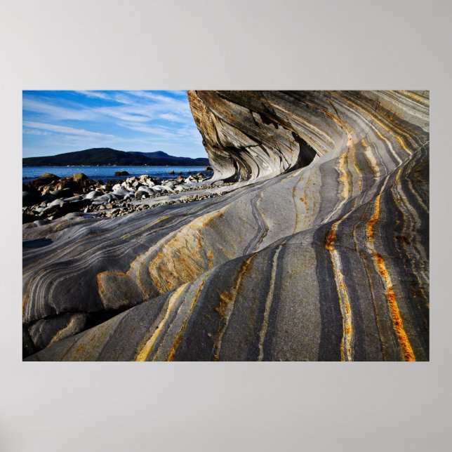 Striped Seaside Rock Poster (Front)