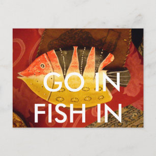 Striped Sensation Tiger Barb Fish Art Print Postcard