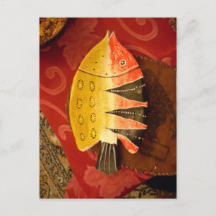 Striped Sensation Tiger Barb Fish Art Print Postcard